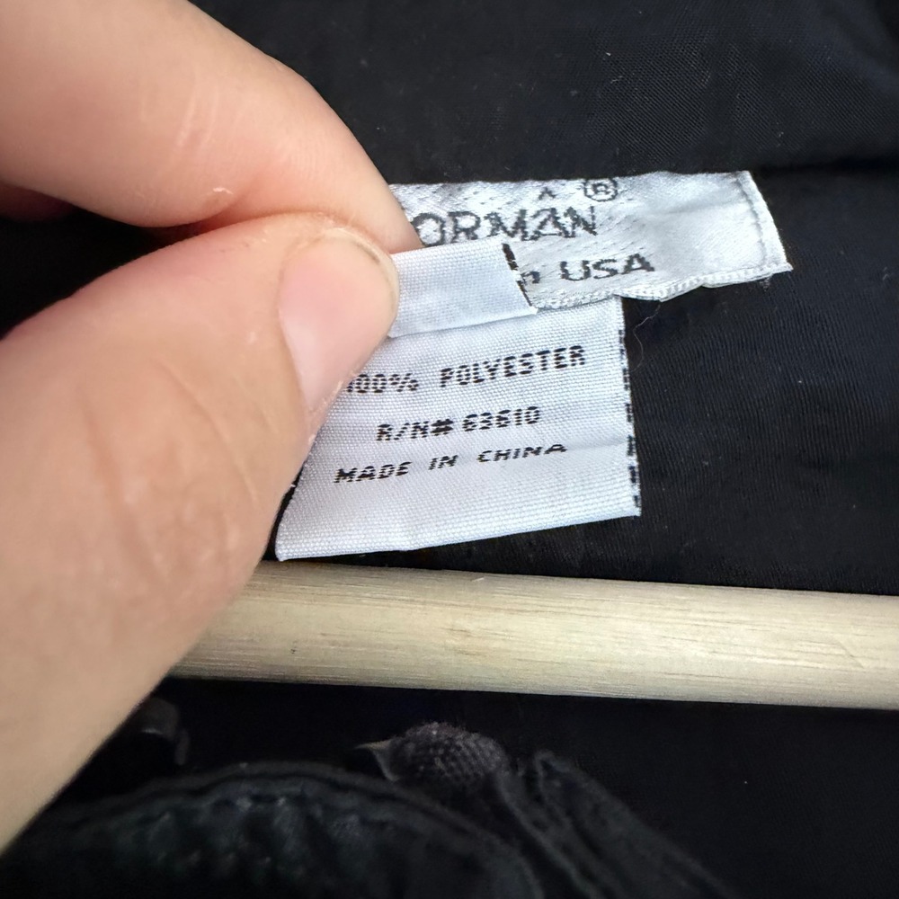 Vintage Dorman Black Hooded Babydoll Jacket Oversized Buttons Size L‎ - Picture 3 of 7